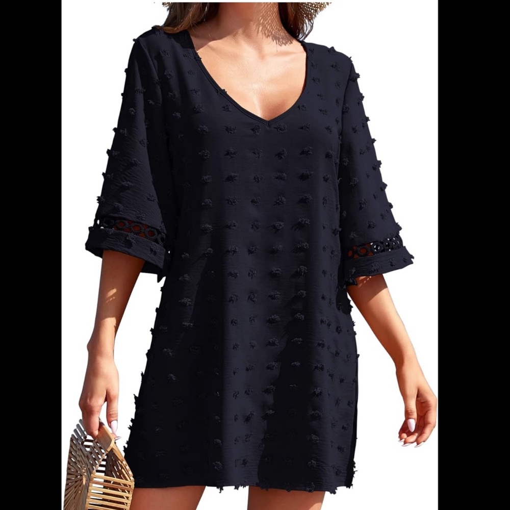 Perfect LBD Little Black Dress Textured Dress 2X